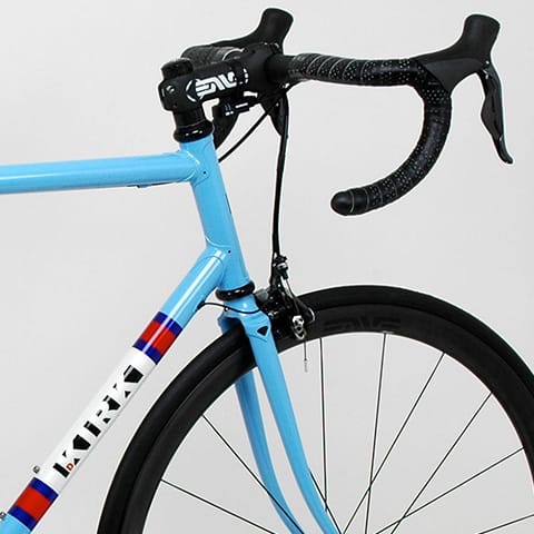 light blue KIRK front end