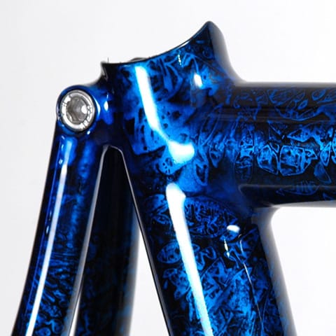 dark blue saran wrap paint