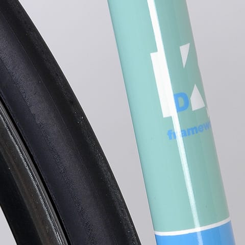 KIRK in Bianchi green seat tube